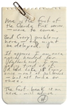Hunter Thompson Typed Story Featuring His ''Claude Fink'' Protagonist -- Also With an Autograph Letter Signed, ''...It appears I am once again headed for fatherhood...a bad joke IS funny once...''